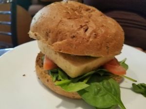 tofu burger at Badde Manors in Glebe