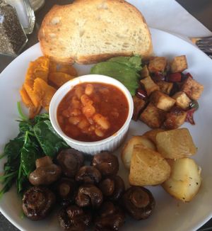 Vegan breakfast at Badde Manors in Glebe