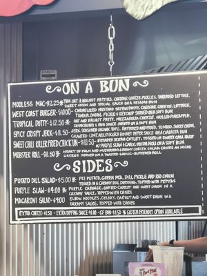 Menu  at Stir It Up in Charlottetown