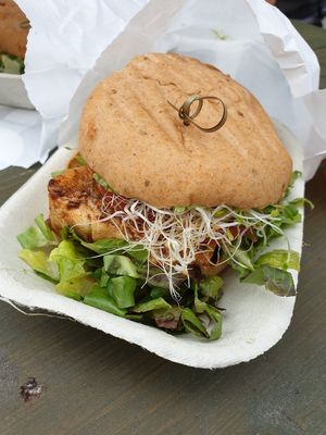 BBQ tofu sandwich at Stir It Up in Charlottetown