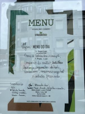 Daily  at O Macrobiotico in Porto