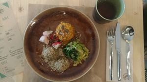 main dish of the day at O Macrobiotico in Porto