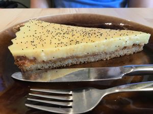 Citrus tart.  at O Macrobiotico in Porto