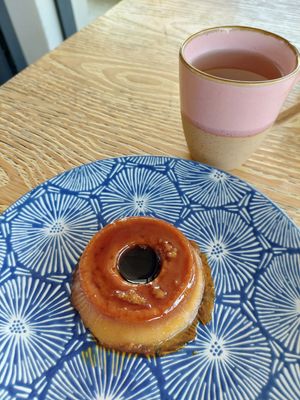 Orange Pudding (450 CVE) & Tea (80 CVE) at Tambake in Praia