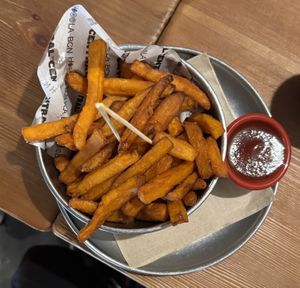 Sweet potato fries.  at La Central in Barcelona