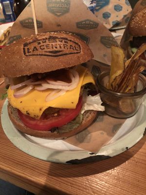 Amazing vegan burger! at La Central in Barcelona