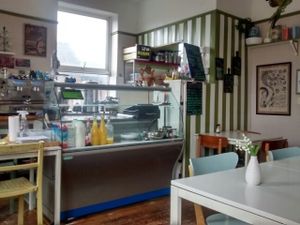 inside at Greendays Cafe in Liverpool