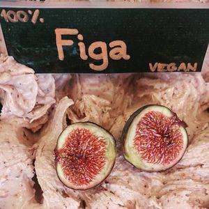 Fig vegan ice cream.

Photo by: Sladoledarna on Facebook. at Sladoledarna in Koper