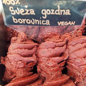 Forest blueberry vegan ice cream.

Photo by: Sladoledarna on Facebook. at Sladoledarna in Koper