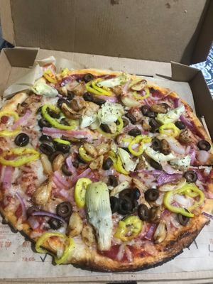Make-your-own vegan pizza at Blaze Pizza in Austin