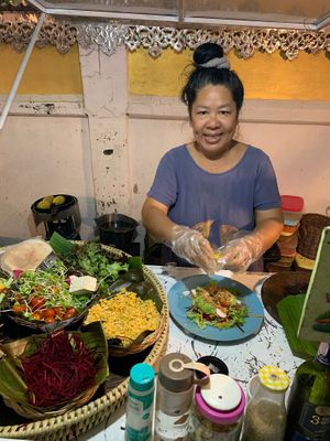 The owner♥️  at Night Market - Vegan Wrap Stall in Pai