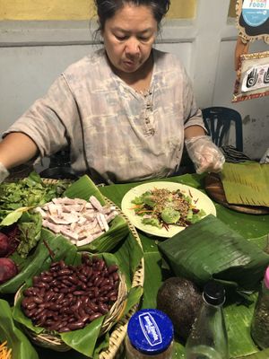   at Night Market - Vegan Wrap Stall in Pai