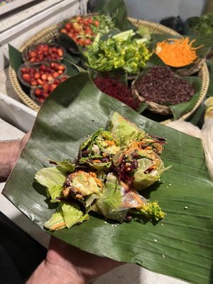 Vegan wrap 60b  at Night Market - Vegan Wrap Stall in Pai