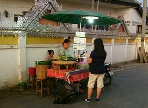 food cart at Night Market - Vegan Wrap Stall in Pai