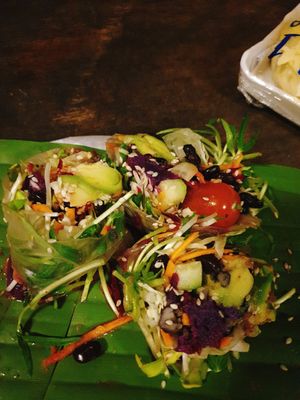 Vegan wrap at Night Market - Vegan Wrap Stall in Pai