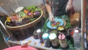 Making the food fresh at Night Market - Vegan Wrap Stall in Pai