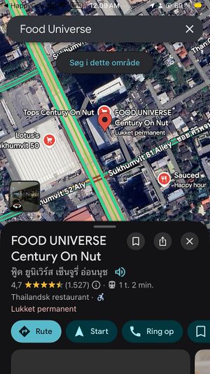 Permanently closed  at Food Universe in Bangkok
