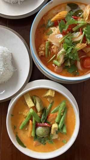 Red curry and yellow curry  at Lucky in Koh Samui