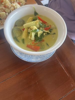 Green curry vegetable  at Lucky in Koh Samui