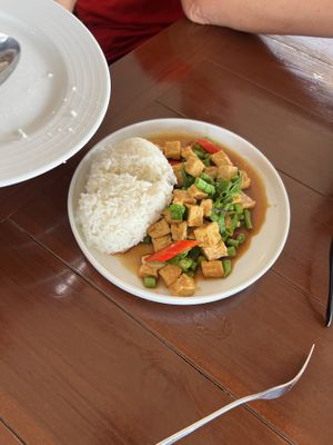 Fried basil tofu  at Lucky in Koh Samui
