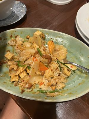 Fried tofu cashew nut   at Lucky in Koh Samui