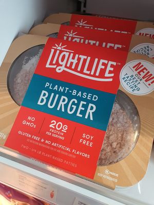 Plant Based burger patty ~ Circuit Breaker Period Phrase 2 at SuperNature in Central Singapore