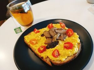 Vegan tofu scramble toast at Soul ALife - Changi City Point in East Singapore