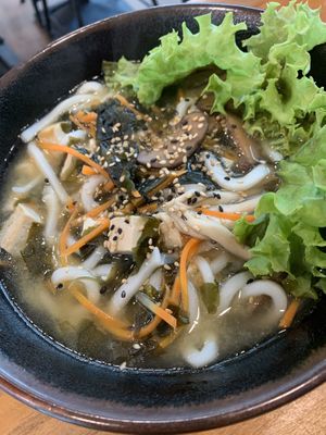 Garlic-ly Mushroom Udon Soup Noodles at Soul ALife - Changi City Point in East Singapore