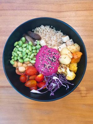 Buddha bowl. Yummy healthy at Soul ALife - Changi City Point in East Singapore