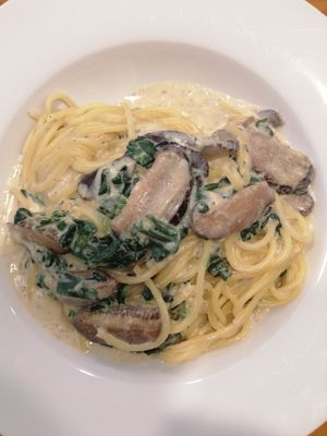 Mushrooms spinach pasta at Soul ALife - Changi City Point in East Singapore