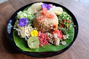 Mixed Spicy Herb Rice at Sri Chiang Yeun House in Chiang Mai
