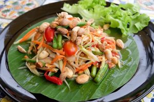 Papaya Salad at Sri Chiang Yeun House in Chiang Mai