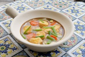 Deep Fried Tofu With Vegetable at Sri Chiang Yeun House in Chiang Mai