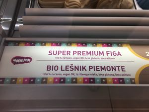 Vegan ice cream flavours.

Photo by: ‎Nataša V. on Facebook at Wannabe in Celje