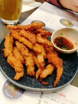Vegan chilli squid at Wagamama in Birmingham