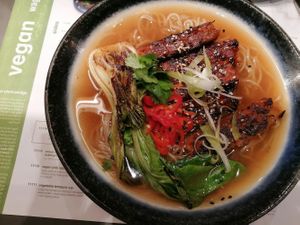 Vegan ribs noodles at Wagamama in Birmingham