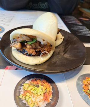 Mushroom bao buns at Wagamama in Birmingham