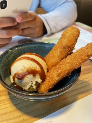 Banana katsu dessert  at Wagamama in Birmingham