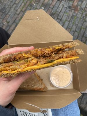 kimchi toastie at Toastable in Amsterdam