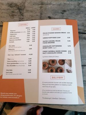 Menu 3 at Toastable in Amsterdam