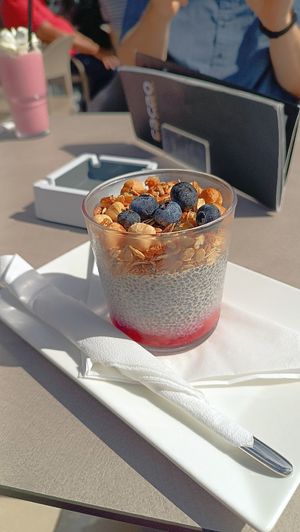 Vegan chia cup at Kavarna Cacao in Portoroz