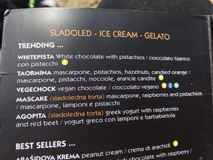 Menu.

Photo by: ‎Abbie D. on Facebook at Kavarna Cacao in Portoroz