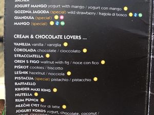 Menu.

Photo by: ‎Abbie D. on Facebook at Kavarna Cacao in Portoroz