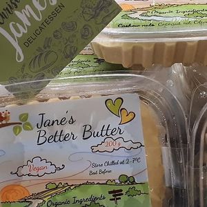 Vegan butter (photo from Facebook) at Christopher James Delicatessen in Leicester