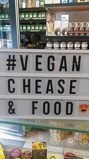Vegan ‘chease’ (photo from Facebook) at Christopher James Delicatessen in Leicester