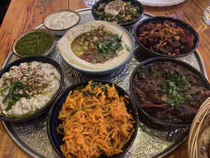 Vegan platter  at Shouk in Drumcondra