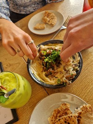 Mushroom hummus at Shouk in Drumcondra
