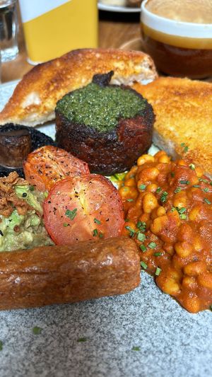Vegan breakfastt  at Arcade Coffee and Food in Huddersfield