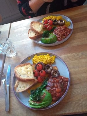 Vegan breakfasts at Arcade Coffee and Food in Huddersfield