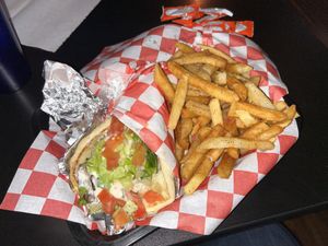 Vegan Philly with Fries  at Eat a Pita in Louisville